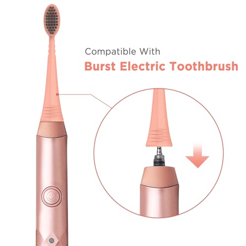 Rose Gold Burst Toothbrush Heads with Covers (5 Count)