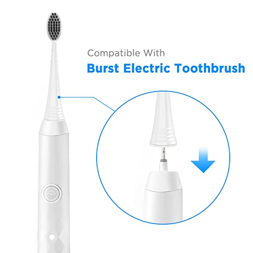 White Burst Toothbrush Heads with Covers (5 Pack)