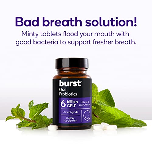 Burst Dental Probiotics (45 Count) for Healthy Mouth, Bad Breath & Immune Support | Blis K12 & M18