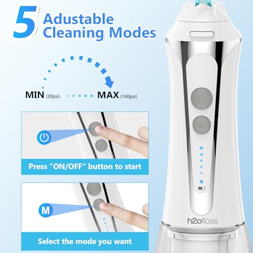 Portable Cordless Water Flosser for Teeth Cleaning & Travel (ideal for braces)