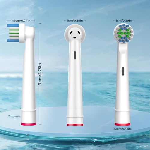 FIRIK Replacement Heads 20 Pcs for Oral B Braun 7000/Pro 1000/9600/500/3000/8000