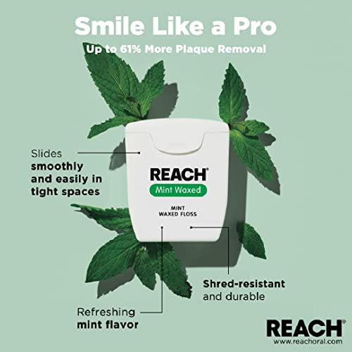 Johnson & Johnson Reach Mint Waxed Dental Floss, 5 Pack