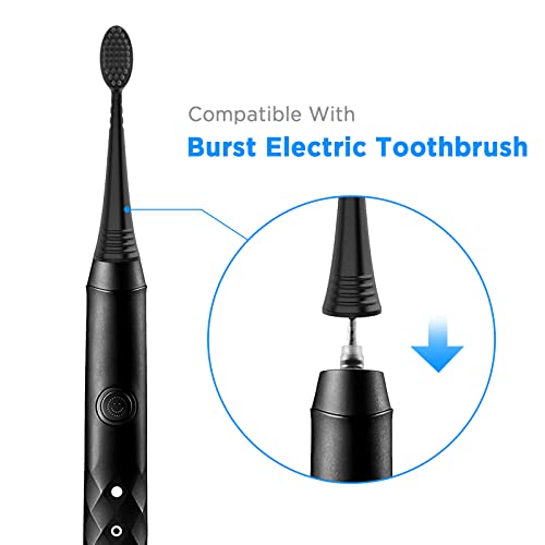 Black Burst Toothbrush Heads with Covers (5 Pack)