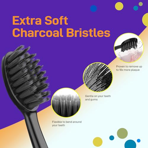 Black Sonic Electric Toothbrush Replacement Heads - Soft Bristles