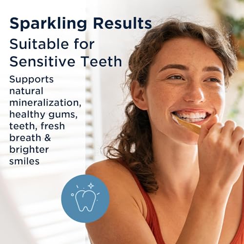 Silver Hydroxyapatite Toothpaste - Fluoride Free, Whitening, Probiotics, Gum Health (4oz Mint)