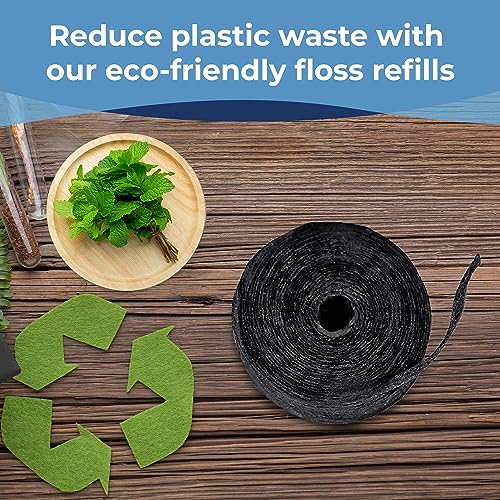 5-Pack of Xlent Expandable Charcoal Floss with Xylitol for Refreshing Mint Flavor (Refills Only)